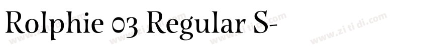 Rolphie 03 Regular S字体转换